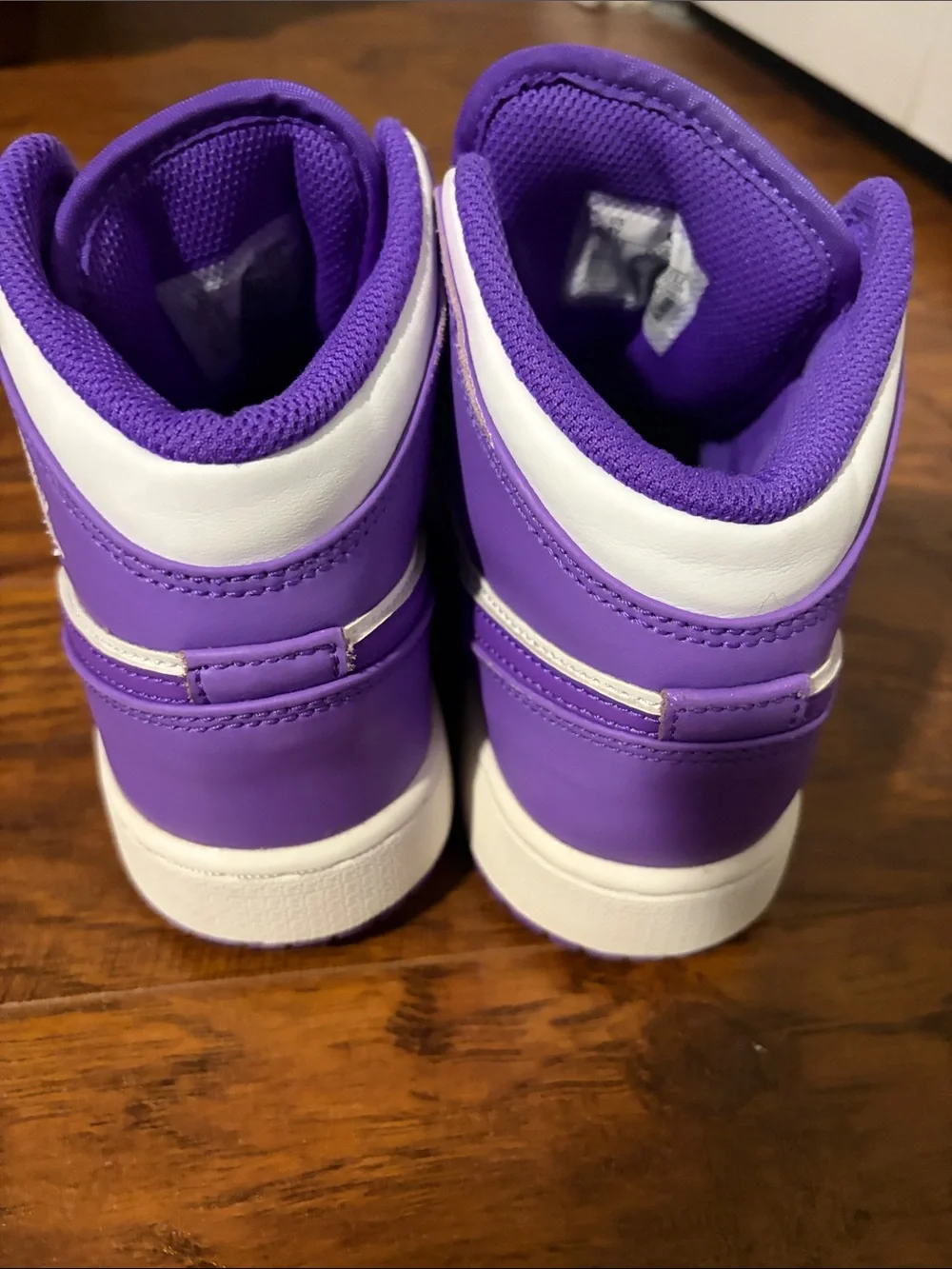 Jordan High Top Sneakers - White & Purple